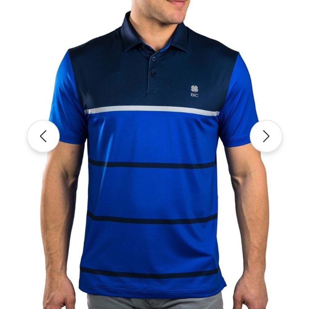 Black Clover Live Lucky Golf Polo Shirt Blue Sz XXL